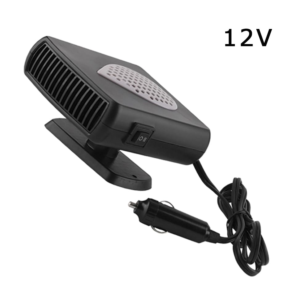 Riloer Riscaldatore per Auto per Camper 12V 150W Riscaldamento e disappannamento Invernali Portatili rapidi Presa accendisigari Rotazione a 360° Compatibile con la Maggior Parte dei Veicoli