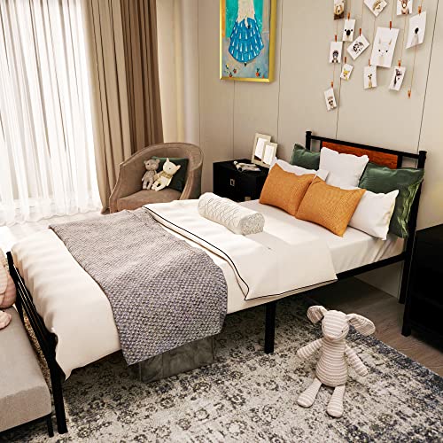 Fstar 12 Inch Metal Bed Frame With Headboard And Footboard, Mattress Foundation With Steel Slat Support, Heavy Duty, No Box Spring Needed, Easy Assembly, Noise Free (Black, Twin) #TOP5