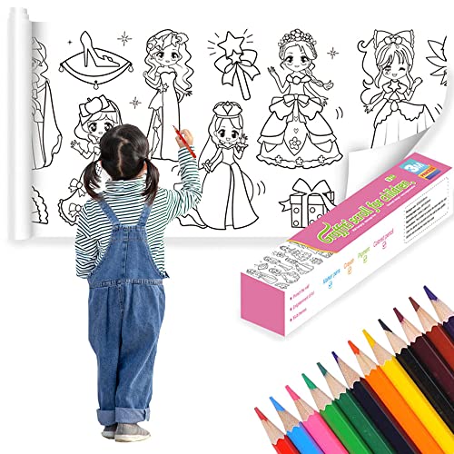 Kaizuca 30CM * 3M Kinder Malrolle Ausmalen, DIY Ausmalrolle, Zeichenpapier...