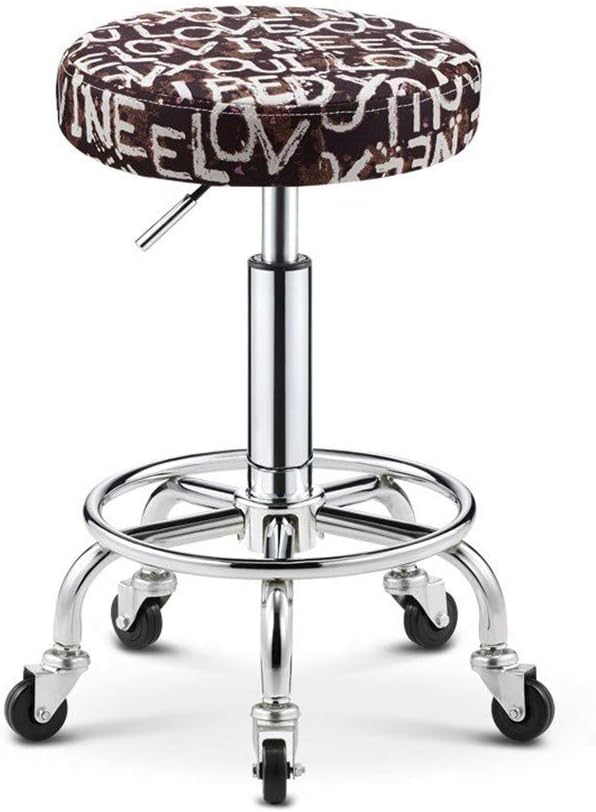 Small Workbench Mini Swivel Chair PU Fabric Sponge Filling