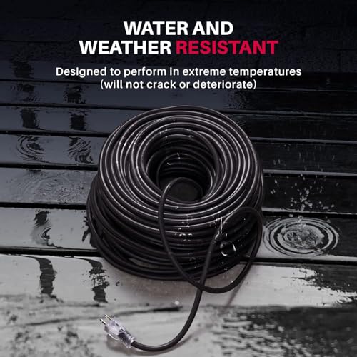 Lifesupplyusa 103100FTBK 100Ft Power Outdoor Extension Cord & Indoor - Waterproof Electric Drop Cord Cable - 3 Prong Sjtw, 10 Gauge, 15 Amp, 125 Volts, 1875 Watts, 10/3 By Lifesupplyusa thumb #2