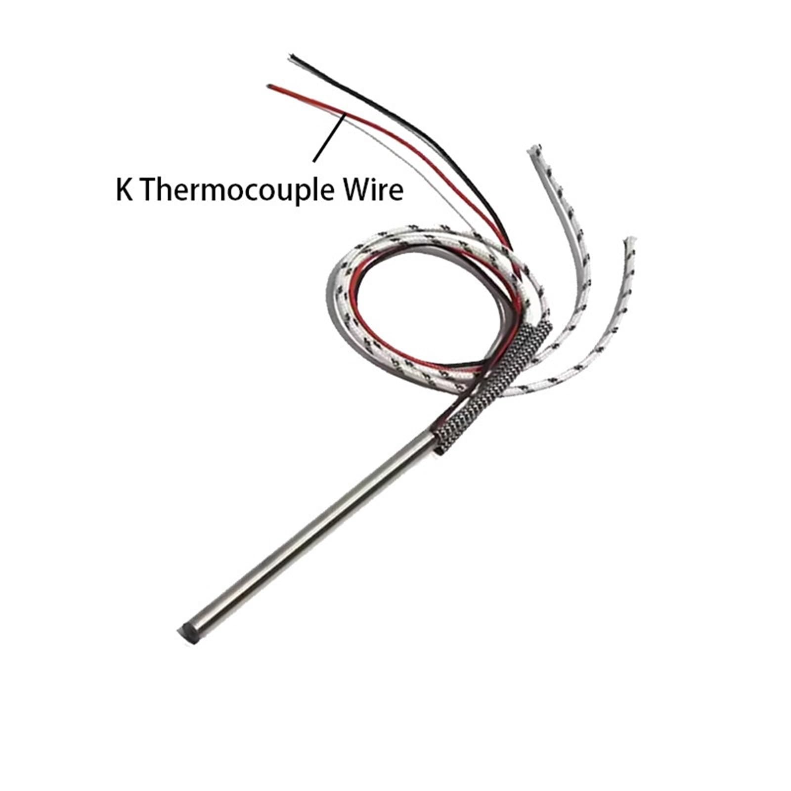 6 MM Durchmesser Elektrische Patrone Heizelement 140/145/150/155/160 K Thermoelement Rohr stange Widerstand 2 Stücke(380V_6X150MM 290W)