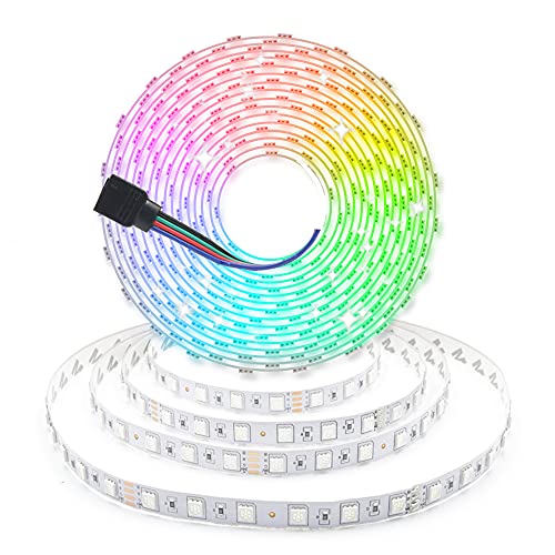 Arotelicht 5m Striscia LED RGB SMD5050 24V Nastri LED 300 Catena luminosa flessibile Striscia luminosa cambia colore Non impermeabile, tagliabile Strisce LED autoadesive per la decorazione di interni