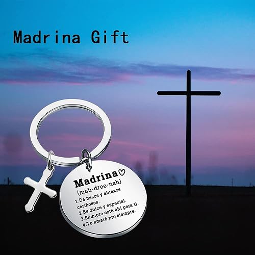 Miniatura 6 de TGBJE Llavero Madrina para padrinos, regalo de primera comunión, regalo de agradecimiento para padrinos