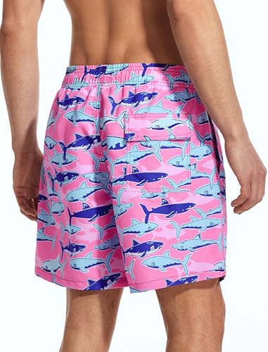 Mens Swim Trunks 6 Inch Inseam Mesh Lining Bathing Suits Quick Dry Beach Shorts Swimsuits Swimwear with Pockets2