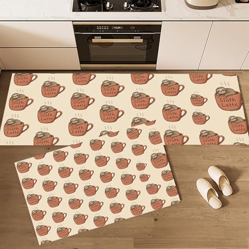 Alfombra de cocina lavable de 2 piezas para proteger suelos con comodidad 3
