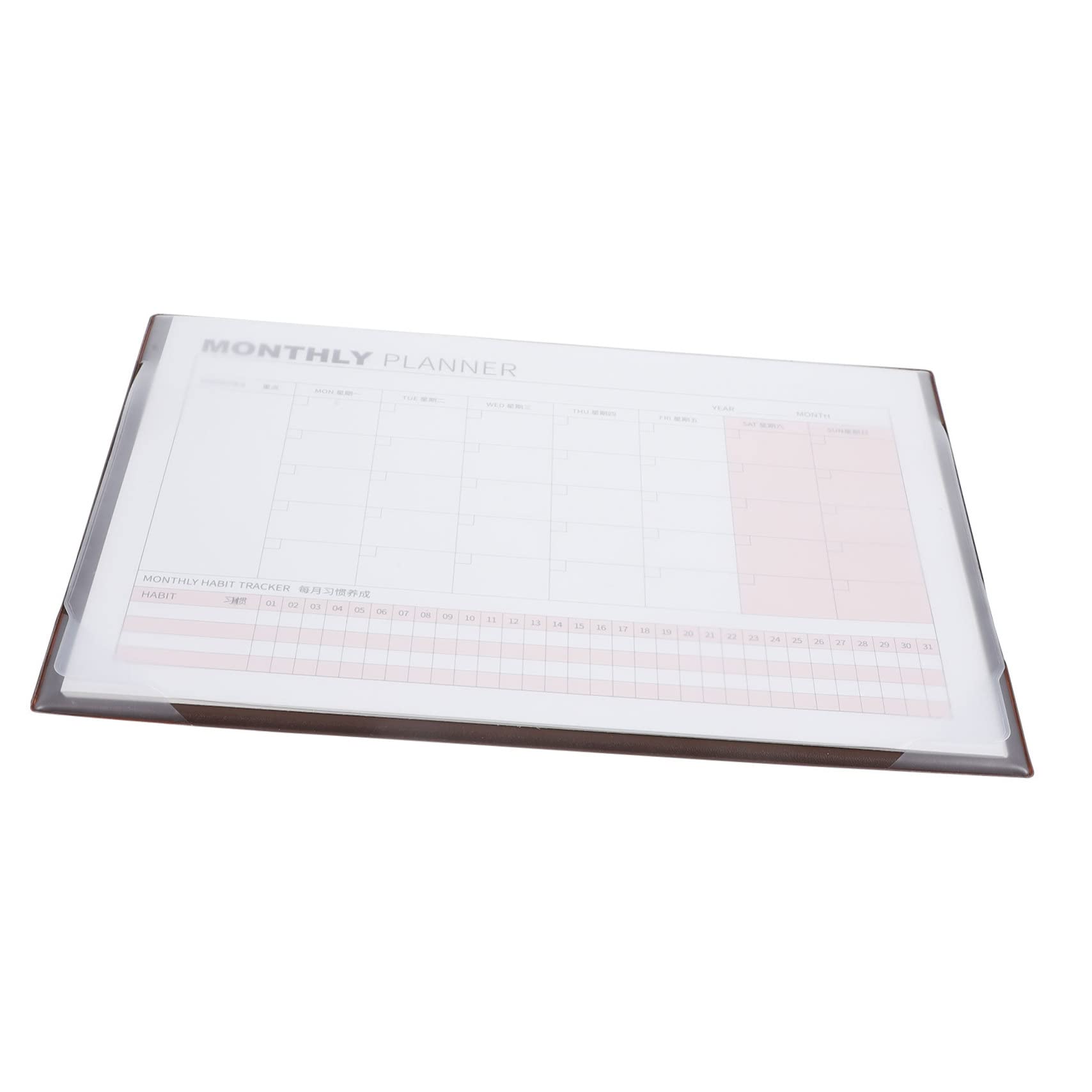 VILLCASE 3piezas Planificador Mensual De Escritorio Notepad De Calendario Organizador De Tareas y Horarios Para Oficina y Estudio Diseño Elegante y Compacto