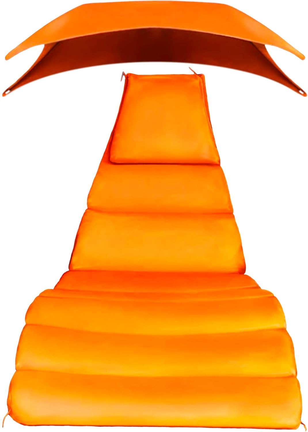 Weatherproof Replacement Cushion Pad and Umbrella for Hanging Lounge Chair Outdoor Chaise Hanging Hammock Chair - Long-Lasting, Fade-Resistant, Quick-Dry, Outdoor Lounge Replacement Set (Orange) — image 1