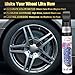 Silver Rim Touch Up Paint, Efficient 2-In-1 Car Wheel Touch Up Paint Pen, Quick And Easy Rim Curb Rash Repair Kit, Color Accurate Seamless Coverage Wheel Scratch, Universal Silver Tire Protector
