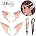 Produktbild Ouinne 2 Paar Elfenohren Spitzohren mit Haarband, Elfenohren Spitzohren Latex Ohren für Erwachsene Cosplay Halloween Karneval Fasching