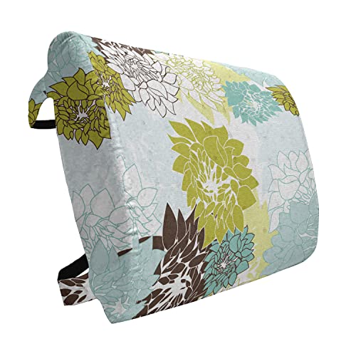 Ambesonne Floral Lumbar Back Support Pillow, Pastel Wildflowers Drawing of
