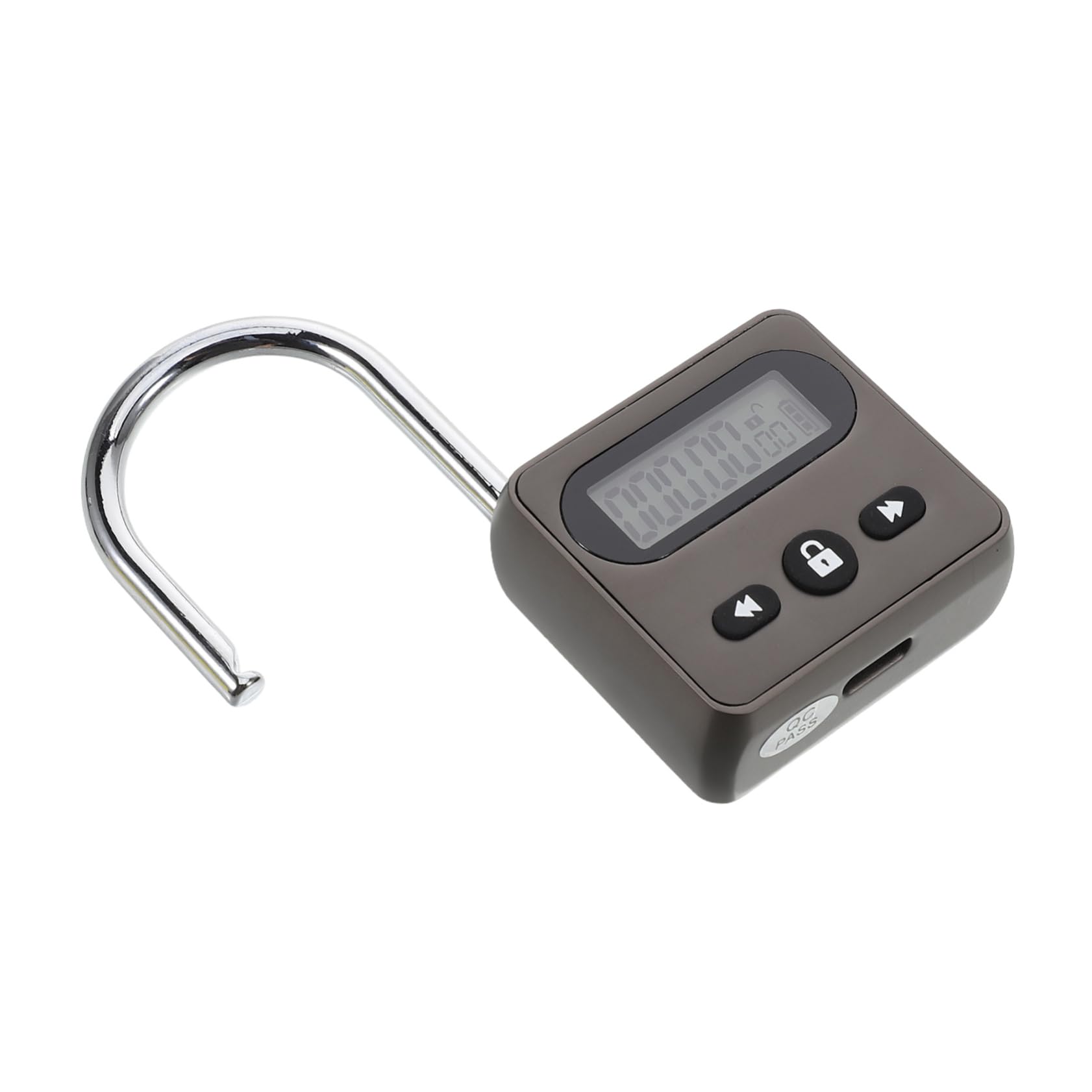 Veemoon Cadenas à Minuterie Rechargeable Par Usb Cadenas Électronique Avec Affichage Lcd Verrou à Temporisation Automatique Pour Études Et Travail