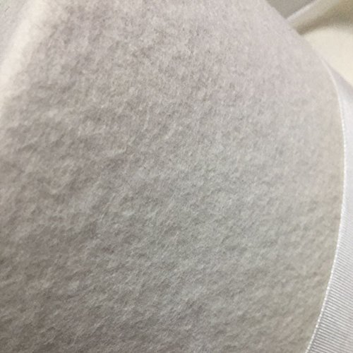 Elong Men's 100% Wool Felt Magic Top Satin Lined 5In Tall Fedora Hat, White, X-Large #TOP7