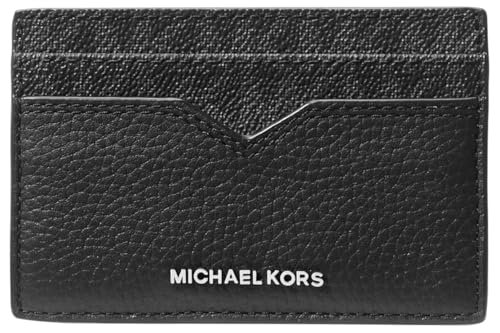 Michael Kors Men's Hudson Notched Money Clip Card Case, Black, One Size