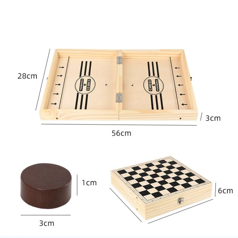ajedrez magnetico Juego de Mesa de ajedrez Plegable 4 en 1 for niños y Adultos Damas, Tres en Raya portátil y de Viaje.