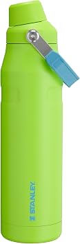Stanley IceFlow Aerolight Fast Flow Water Bottle 24 oz | Angled Spout Lid | Lightweight and Leakproof for Travel and Sports | Insulated Stainless Steel | BPA-Free Bright Lime Green