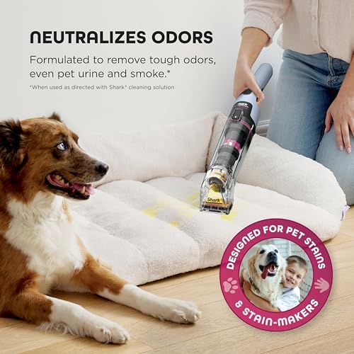 Image of Shark StainForce Cordless Spot Cleaner, Dual-Activated Easy Spray Formula, OXY-Powered Cleaning, Indoor + Outdoor, Carpets, Upholstery, Car Seats & Stairs, Pet Urine & Odor Remover, 5 inch Tool, HX102BRN