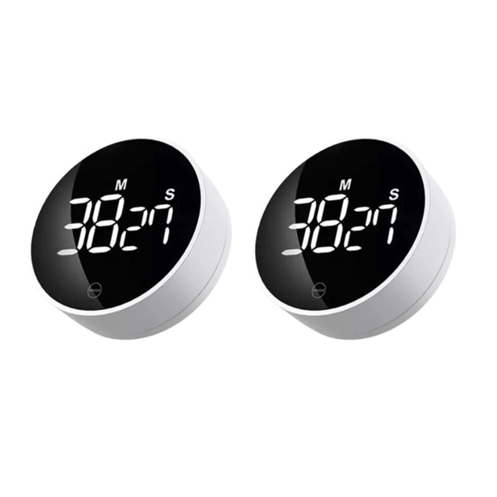 Obrotowy Timer Regulacja Jasności Magnetyczny Cyfrowy Wyświetlacz LED Przenośny Prosty Budzik Do Gotowania W Kuchni łAtwy W UżYciu(2pcs)