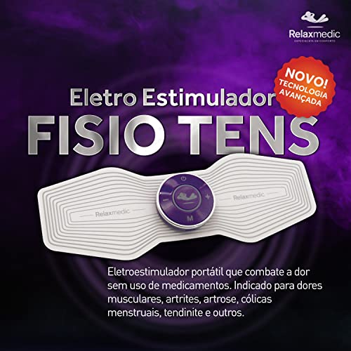Massageador Eletroestimulador Muscular Tens Fisioterapia Sem Fio Alivio de Dor - Relaxmedic
