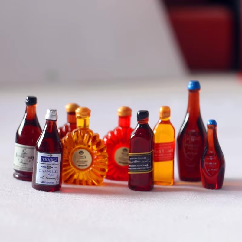 Image of YOURKARTS.COM Mini Showpiece for Car Dashboard, Office Desk, Home Decor, Unique Decoration for Car Interiors (Tiny Bottle), 10 cm