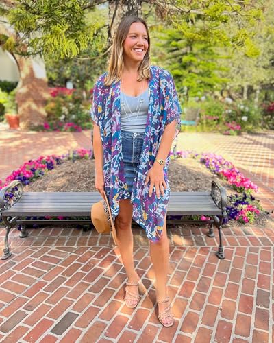 Image of Humble Hilo Womens Kimono Cardigan Sleeveless Lightweight Cover Up Casual & Flowy, 2 Sizes