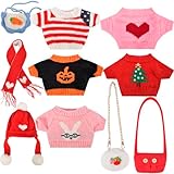 Capybara Plush Toy Clothes & Accessories, 10Pcs Holiday Clothes for 10