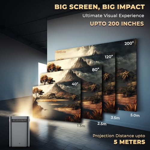 Image of LAPCARE LAPLAY 65W LED Projector with 3500 Lumens & 1920X1080 Full HD Display | Native Res 1280X720 FHD | Quad Core Processor |in-Built 3W X 2 Speaker | LED Lamp| Celling Mountable (LLP-003)