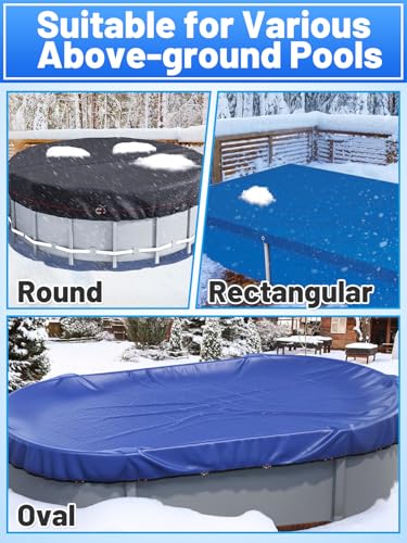 Kit para cubrir piscina con cable y trinquete 164ft miniatura 6