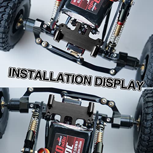 Ogrc Porous Adjustable Rc Servo Mount Metal Steering Servo Mount Bracket For Axial Scx24 Deadbolt/Chevrolet C10 / Wrangler Jlu Gladiator/Bronco Upgrades Parts (Black) #TOP1