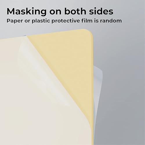 Miniatura 4 de xTool Hojas acrílicas, hojas de plexiglás amarillo pastel de 18 pulgadas de grosor, 3 paquetes de 12 x 12 pulgadas, paneles de plástico opacos y