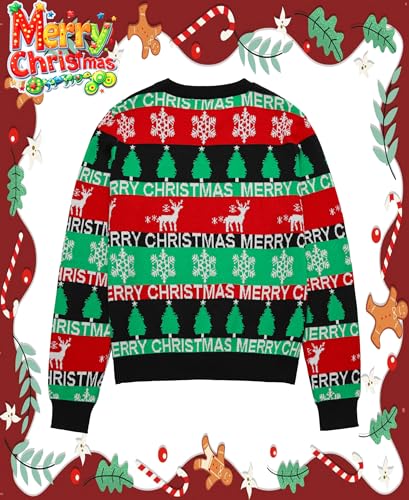 Unisex Ugly Christmas Sweaters Adult Long Sleeve Crewneck Sweaters Funny Top Pullover Xmas Party Family Gatherings 4 Unisex Ugly Christmas Sweaters Adult Long Sleeve Crewneck Sweaters Funny Top Pullover Xmas Party Family Gatherings
