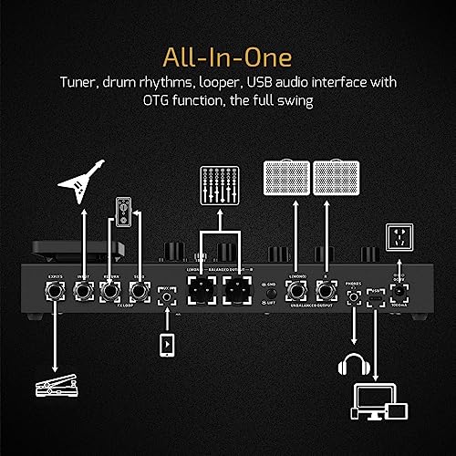 Image of VALETON Multi Effects Processor Pedal Guitar Bass Amp Modeling IR Cabinets Simulation Multi-Effects with Expression Pedal FX Loop MIDI I /O Stereo OTG USB Audio Interface GP-200JR