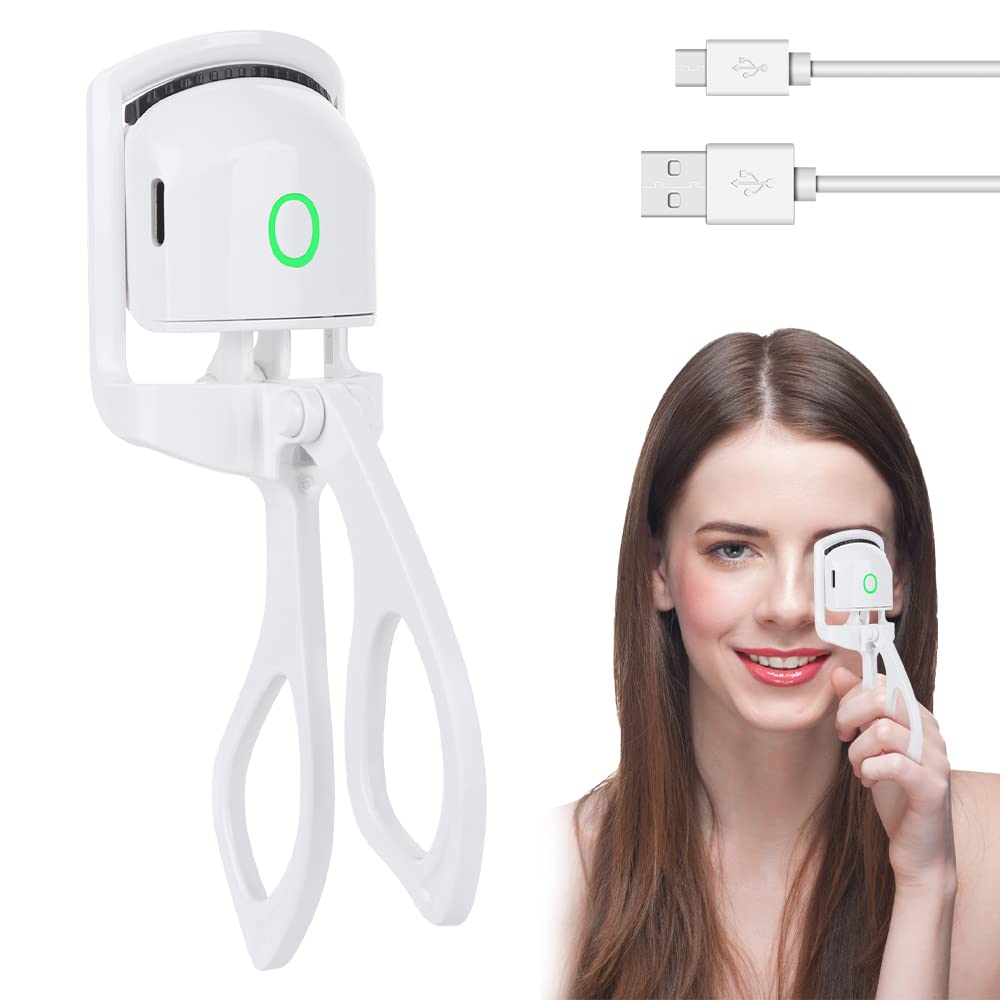 LUFEIS Rizador de Pestañas Eléctrico, Rizador Pestañas Calentado, Portátil Rizador de Pestañas,Recargable USB Rizador de Pestañas, 2 Modos de Calentamiento, Pestañas Rizadas Naturales Rápidas