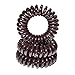 Produktbild Miya® 6er Set hochwertige Haargummi in braun elastisch Telefonkabel , mini Kunststoff-Spirale, Telefonhaargummi, Haarschmuck, Armband