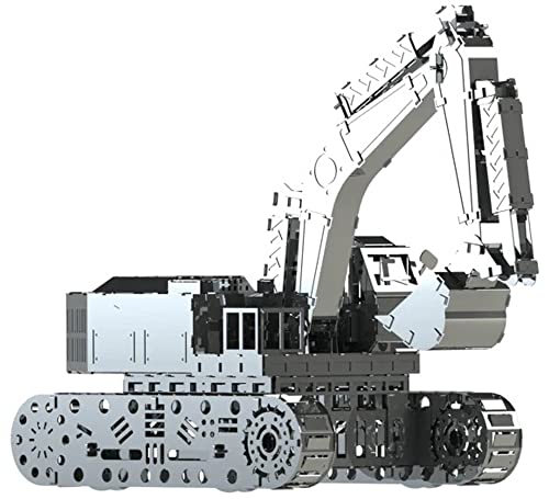 METAL-TIME TIRELESS DIGGER EXCAVATOR, Excavator Model, Metal Hydraulic Excavator Model, 3D Puzzle Building Crafts - Image 4