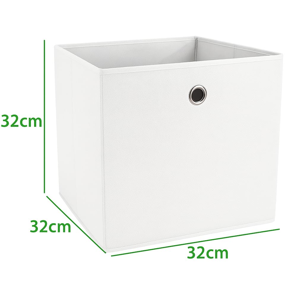 3er-Set Faltbare Aufbewahrungsboxen – 32x32x32 Cm, Holzoptik, Aus Verstärktem Stoff, Für Regal & Schrank