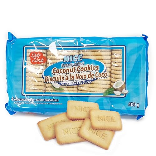 Lady Sarah Individually Wrapped Sugar Sprinkled Coconut Cookies - Perfect for Gifts, Parties &amp; Holidays, 400G/0.88 LB