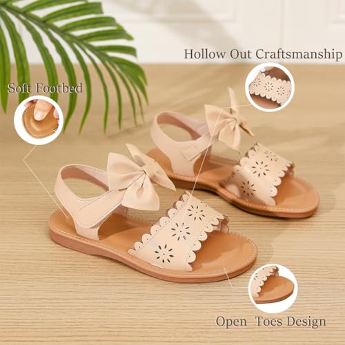 Image of Toddler Girls Sandals Summer Flats Dress Shoes for Baby Little Kids Girl
