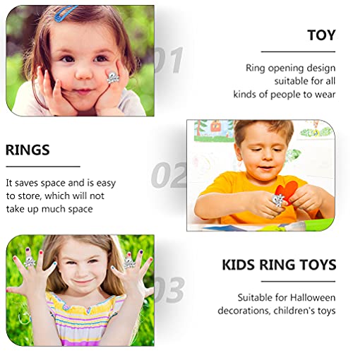 48 Unidades Anel De Pirata Presentes De Festa De Halloween Anéis De Caveira Do Dia Das Bruxas Anéis