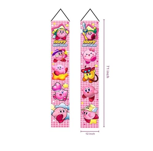 2Pcs Star Birthday Porch Sign Door Hanging Banner Star Birthday Party Supplies for Wall Decorations