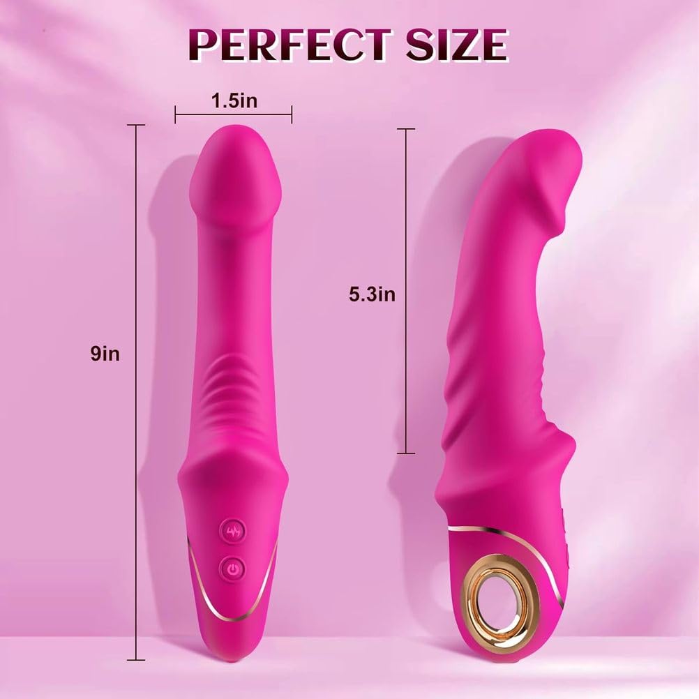 Vibratore Del Punto G Per Giocattoli Sessuali Per Adulti - Vibratore Realistico Per Dildo Per Donne, Stimolatore Clitorideo Anale Con Cresta Rialzata, Bacchetta Vibrante in 9 Modalità Di Vibrazione