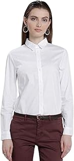 قميص بوبلين حريمي قصه واسعه بازرار -ابيض، XL، من لا بوتيه