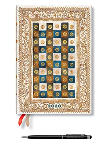 Lot Agenda Civil Paperblanks 2020 FR" Aureo" Midi Un jour par Page + 1 Stylo Stylus Touch Blumie