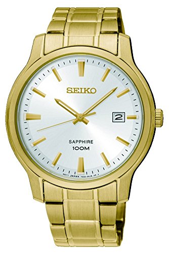 Preisvergleich Produktbild Seiko Herren Analog Quarz Uhr mit Edelstahl beschichtet Armband SGEH70P1