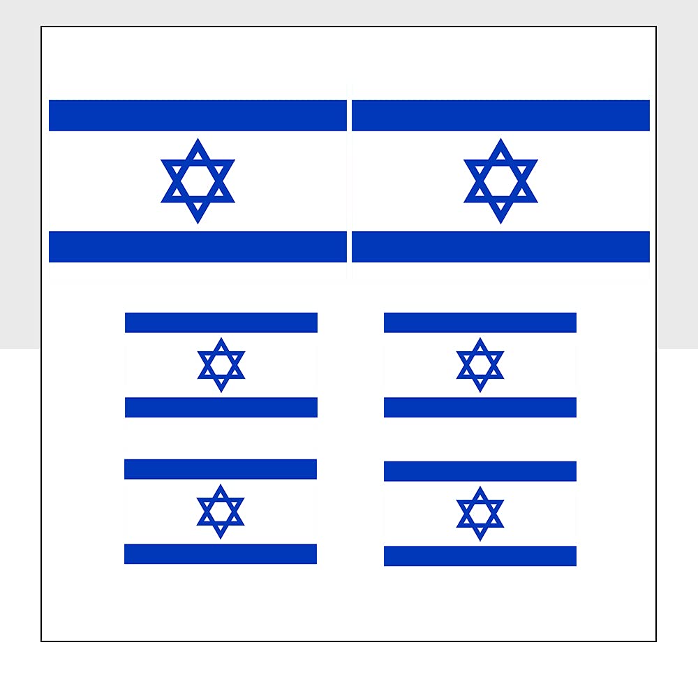Packwith Israel Flag Helmet Sticker Mixed Pack Of 6 Waterproof Isr Flag Labels For Car Bike Helmet Ipad Packwith® #P1037