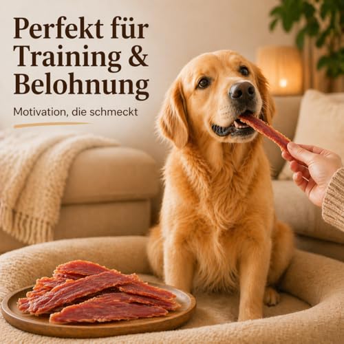 123... Hund dabei! - 900g feinstes Entenfilet - Kauspaß für Hund und Katze - schonend luftgetrocknet - Vorteilspreis - Naturprodukt - Hundeleckerli - Entenfleisch (900g, Ente)