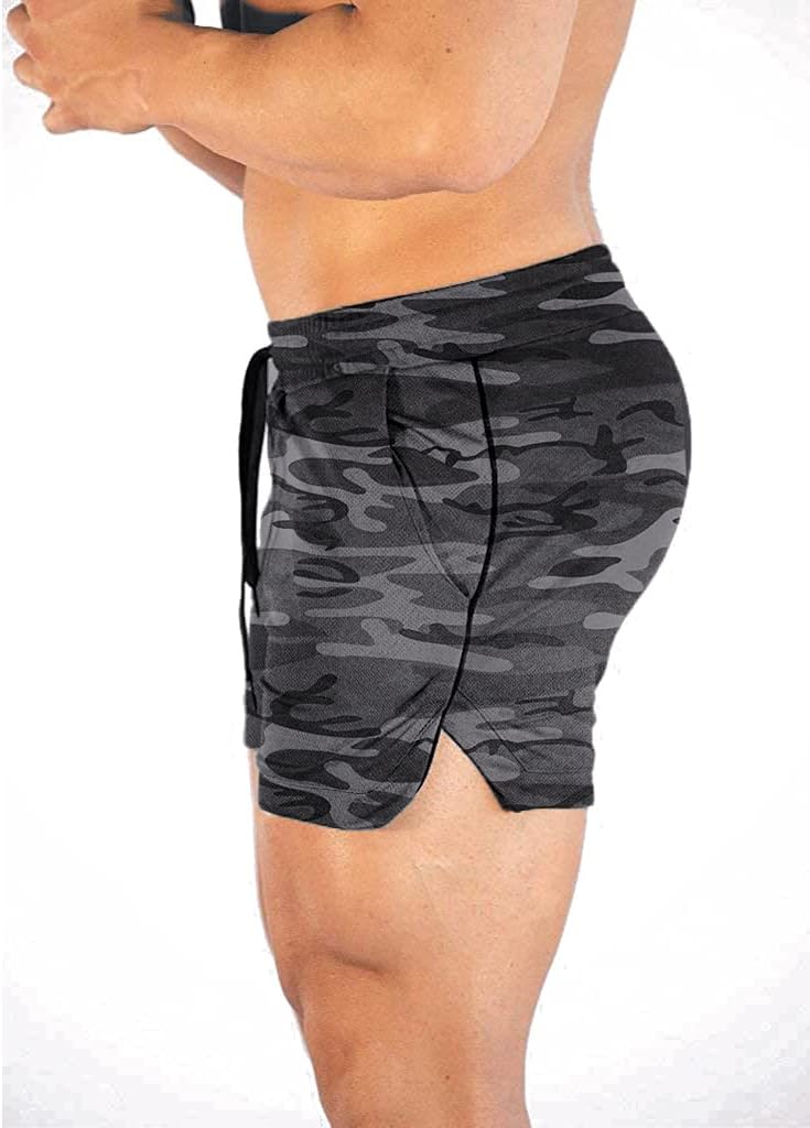 EVERWORTH Men's Athletic Shorts Gym Workout Short Shorts Casual Shorts Running Bodybuilding 5 Inch Inseam Shorts - Image 4