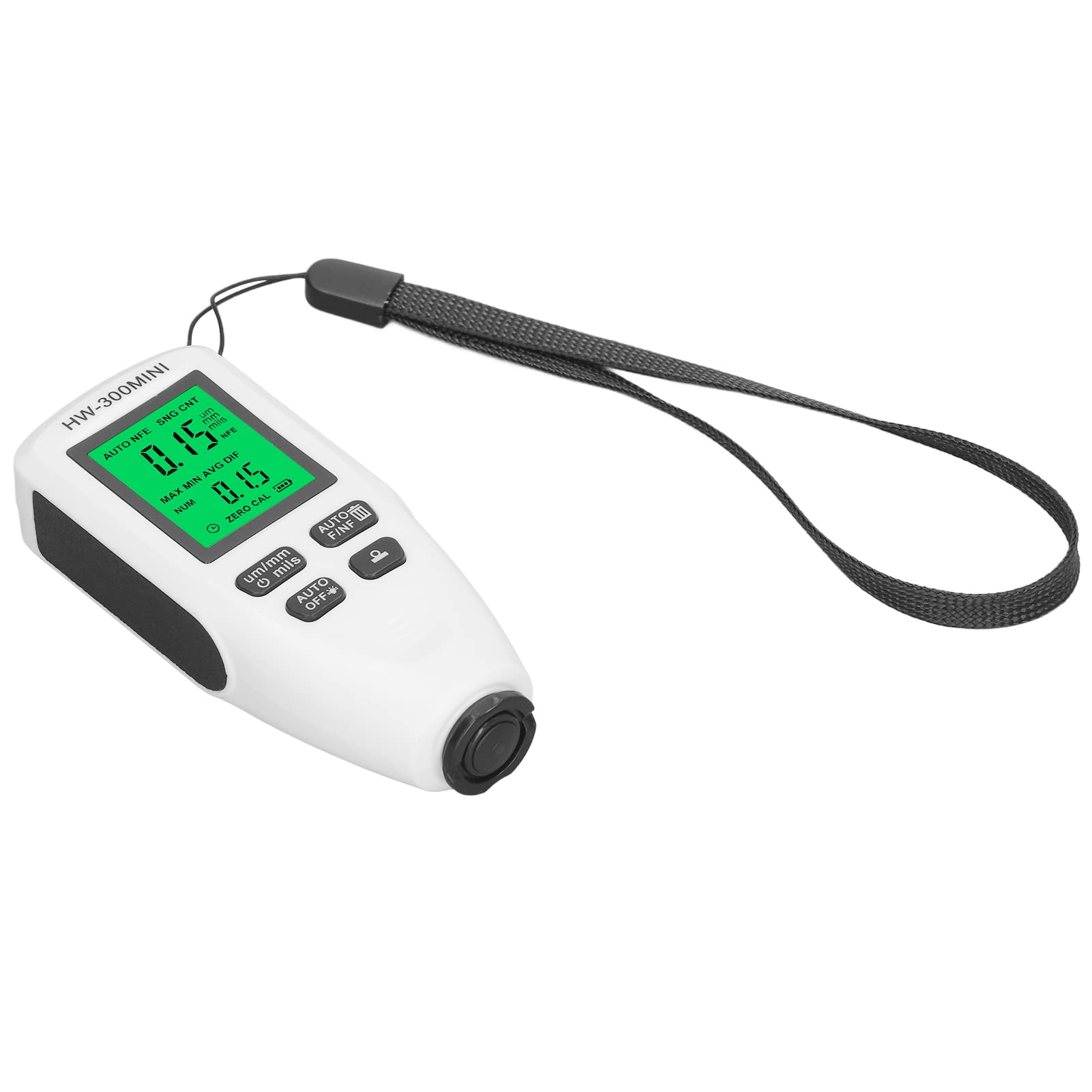 Car Coating Digital Automotive Paint Thickness Meter 0?2000um F NF Automatic Detection Zero Calibration (White)