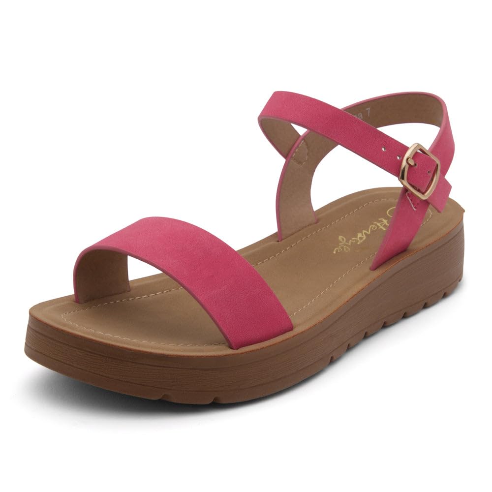 Women’s Flat Sandals – One Band Ankle Strap Dressy Casual Sandals with Cushioned Footbed | Comfortable Open Toe Walking Shoes for Summer & Daily Wear