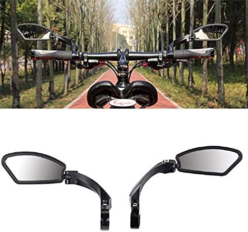 Bike Mirrors ,Bike Handlebar Rear View Mirrors Stainless Steel Folding Adjustable 360° Rotatable Handlebar Bike Mirror for Mountain Road Bike Scooter (Right)